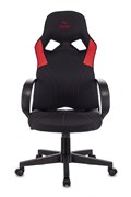 (1024060) Кресло игровое Бюрократ ZOMBIE RUNNER черный/красный текстиль/эко.кожа крестовина пластик